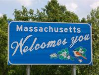 Massachusetts welcome sign JBqL9y