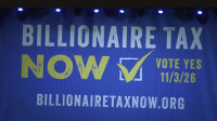 Billionaire Tax sign rally YouTube omn0XG
